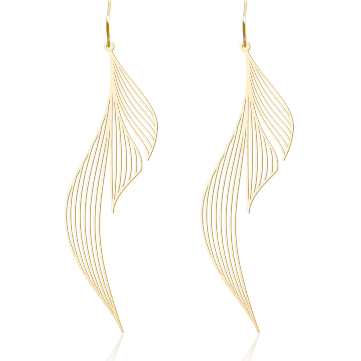 Moorigin Ripple Drop Earrings Gold