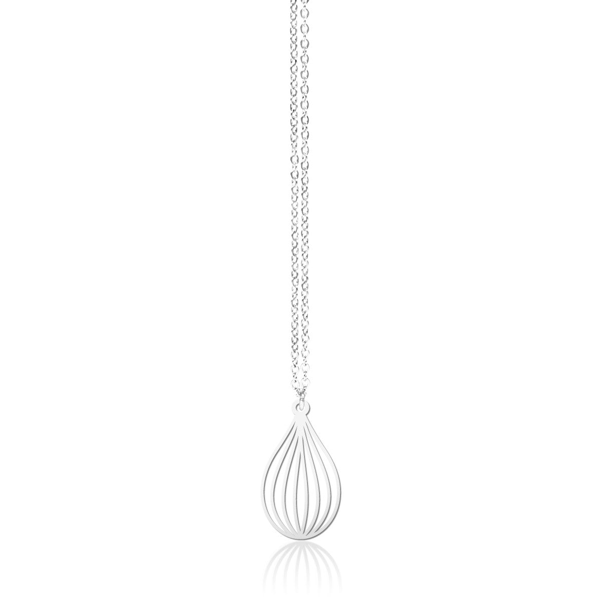 Moorigin laser cut steel necklace with seed motif