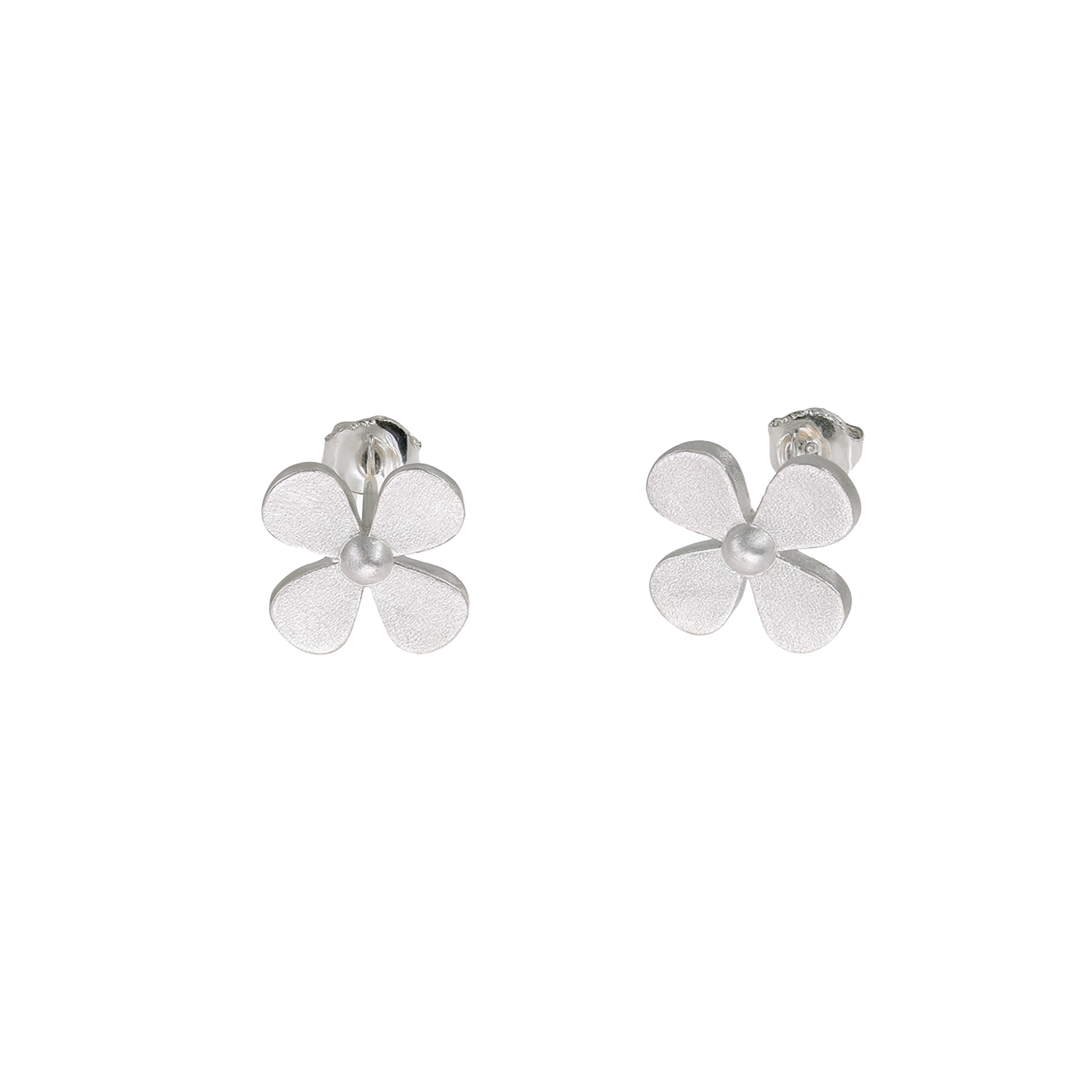 Sterling Silver Flower Stud Earrings