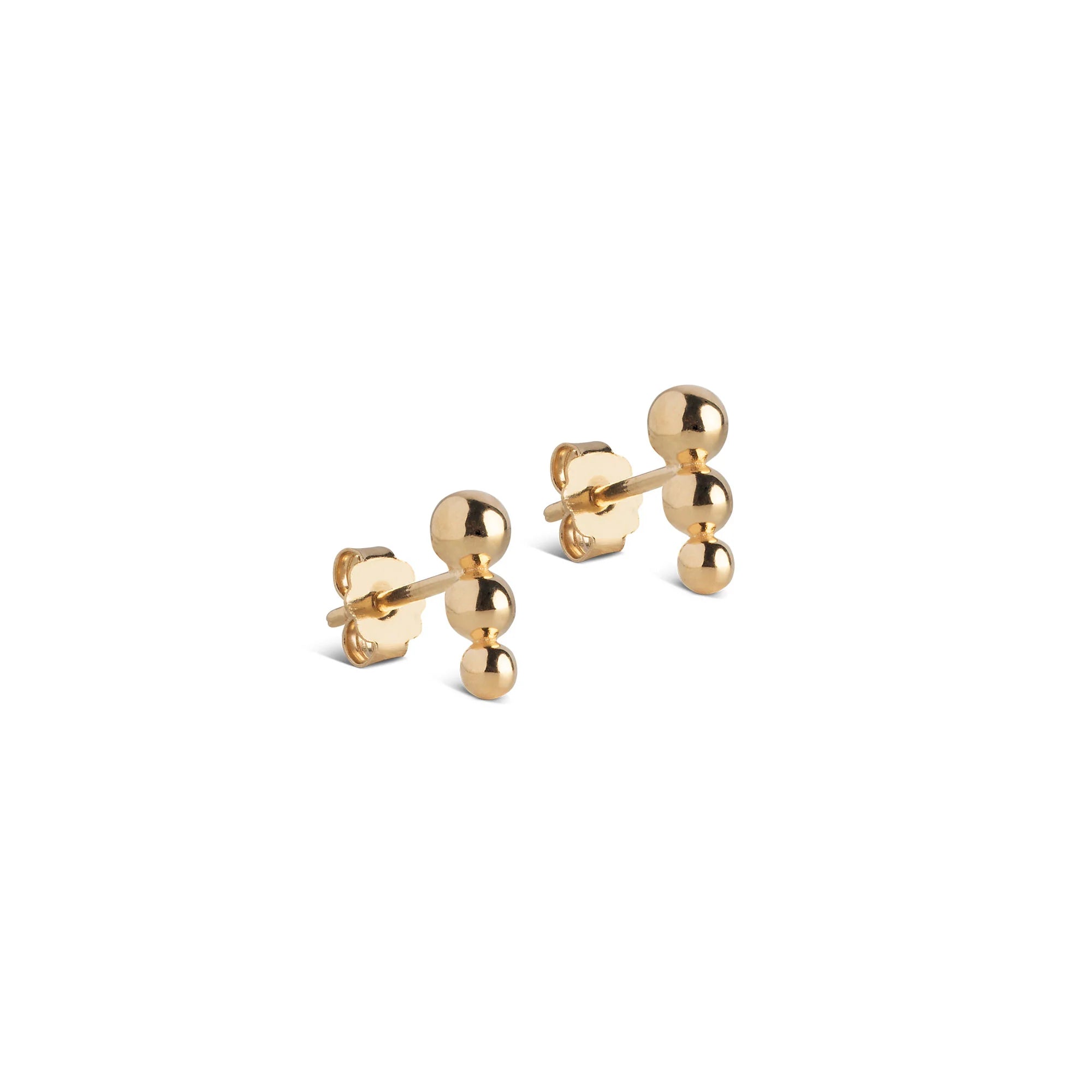 Trinity Gold Plated Stud Earrings
