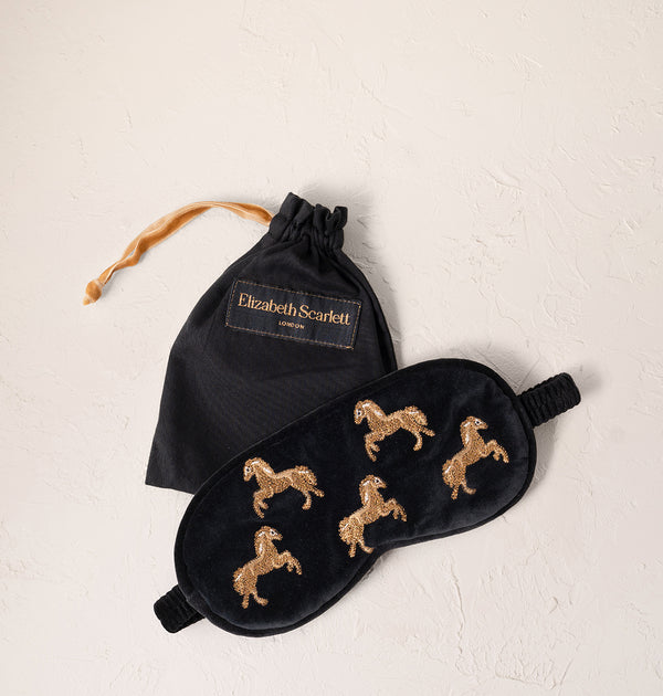 Wild Horses Velvet Eye Mask