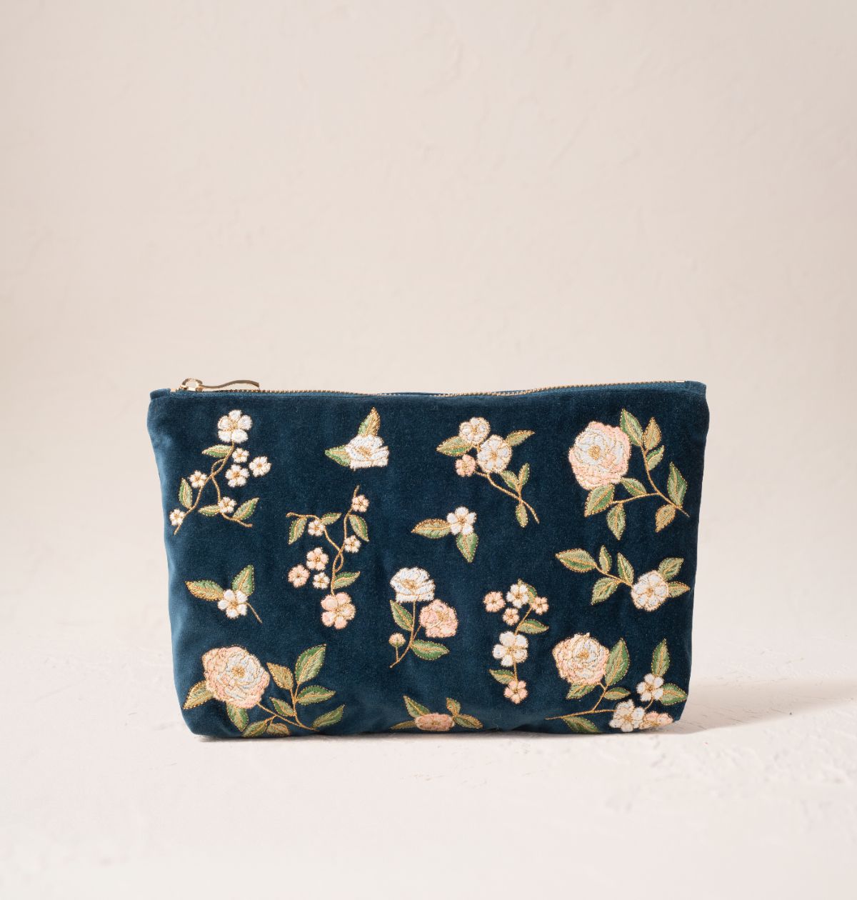 Blue Wild Rose Everyday Pouch