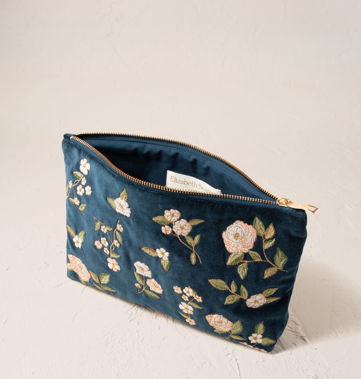 Blue Wild Rose Everyday Pouch