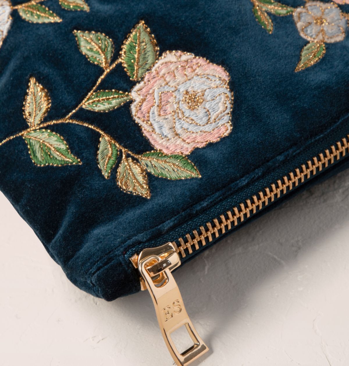 Blue Wild Rose Everyday Pouch