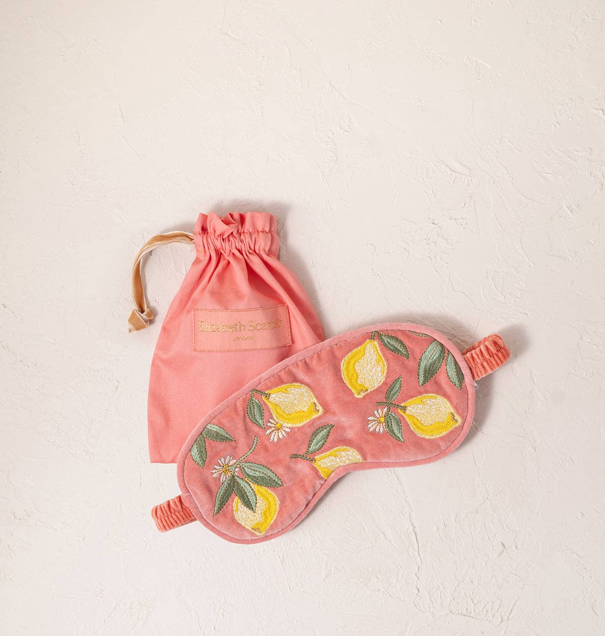 Lemon Blossom Eye Mask: Coral / Velvet