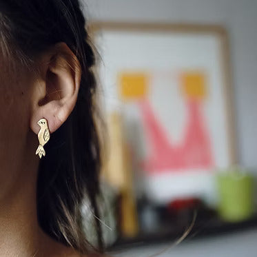 Sterling Silver Bird Earrings