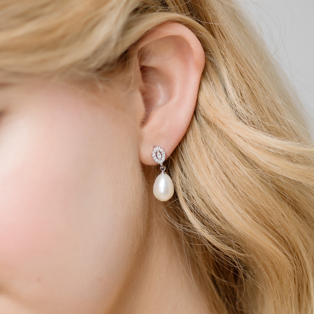 'Claudia' Bridal Pearl Earrings
