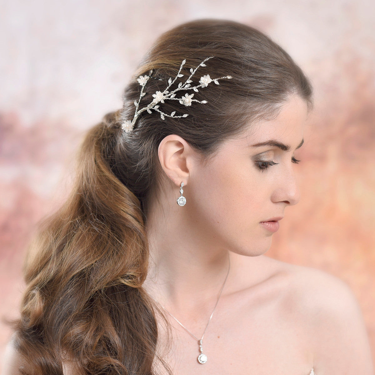 Bonnie Cherry Blossom Hair Vine Modelling Shoot