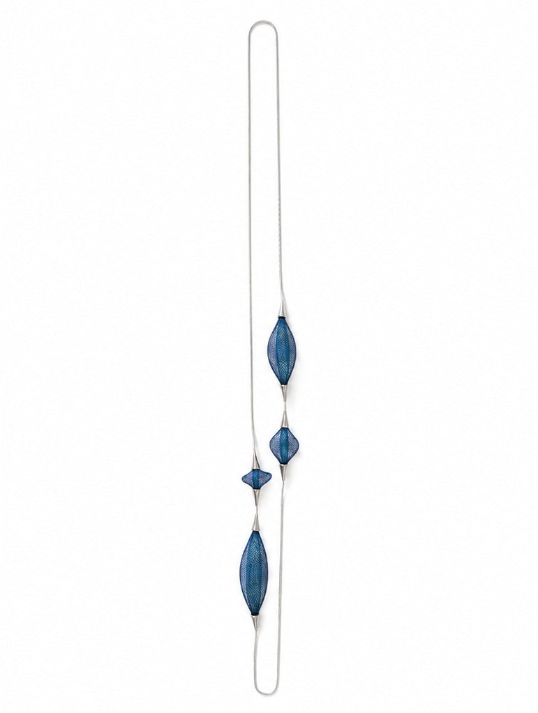 Peacock Blue & Emerald Green Long Voluble Necklace