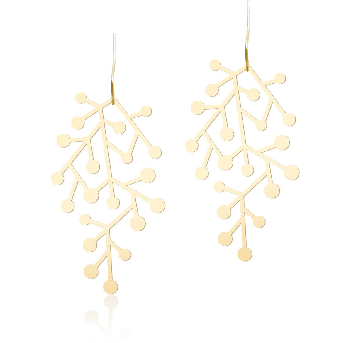 Moorigin jewellery Snow Days gold earrings