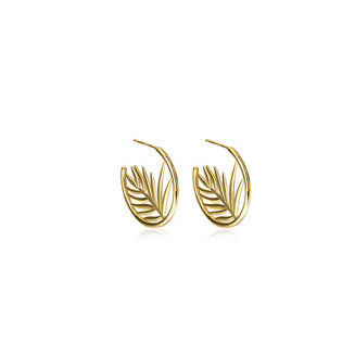 Gold Vermeil Fern Hoops