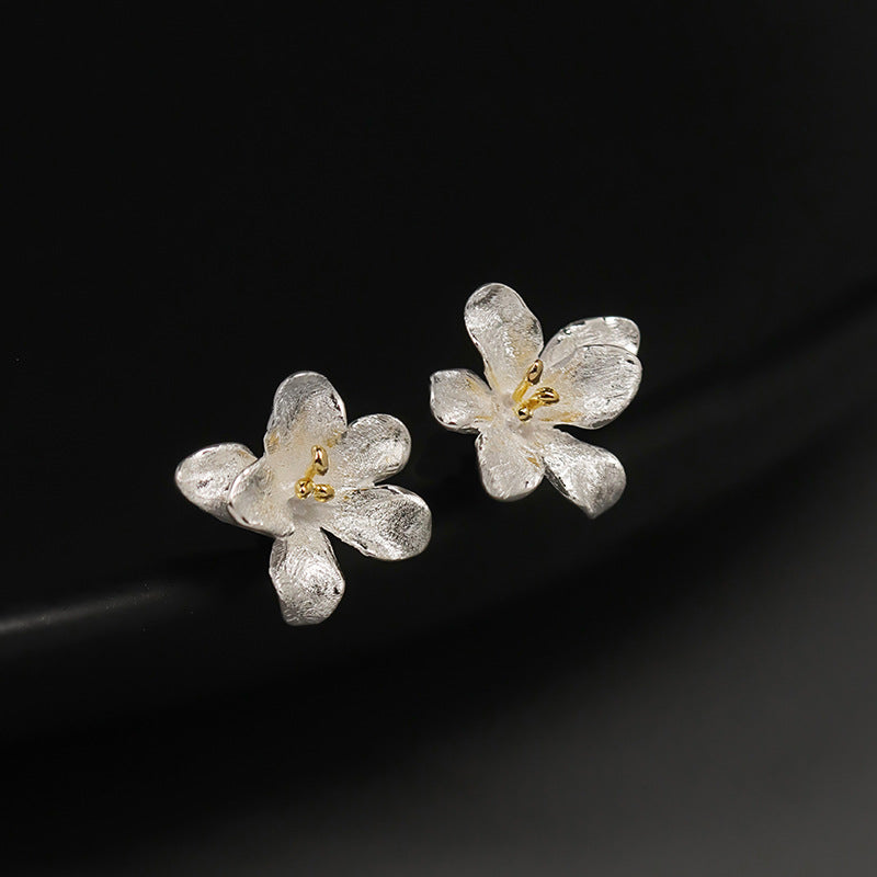 Freesia Flower Stud Earrings