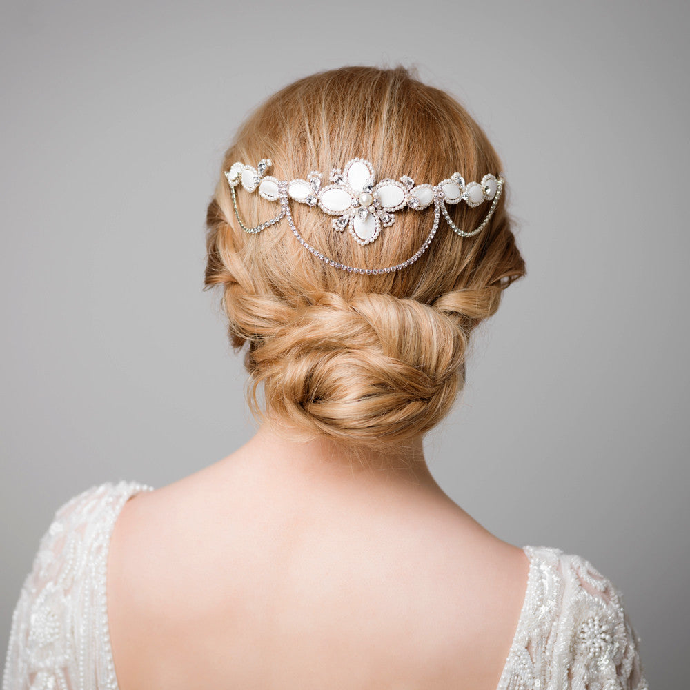 'Lena' Art Deco Pearl Hair Comb