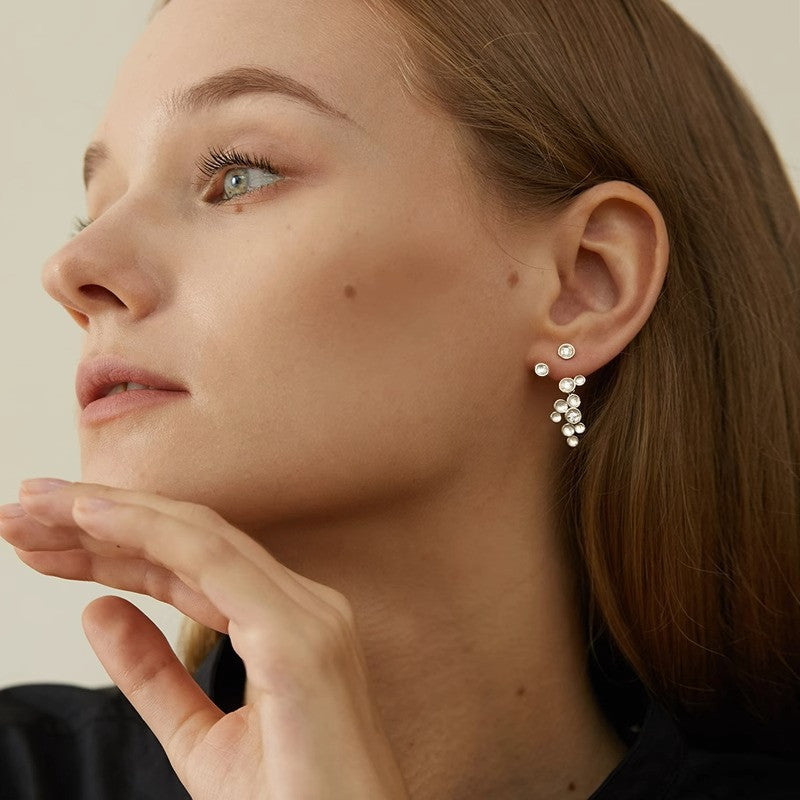 Botanic_garden_earrings_drop_grapes_on_a_vine_gold_plated_sterling_silver_dots_buttons_cluster