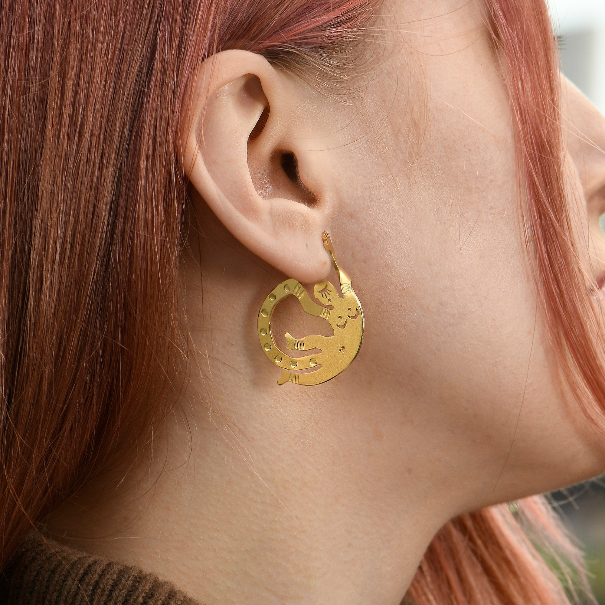 Abstract Round Lady Earrings