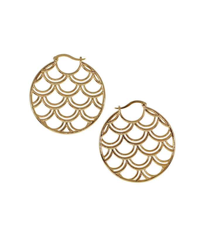 Large Fish Scales Earrings