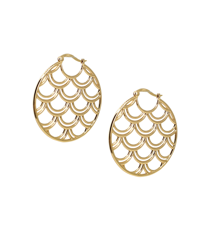 Medium Fish Scales Earrings