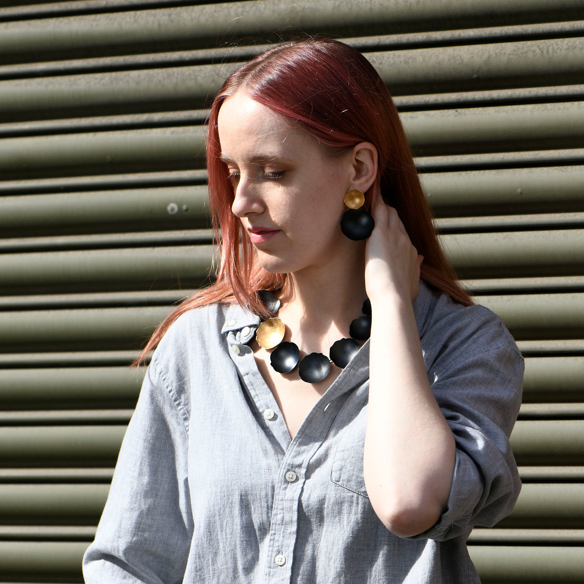 Eggshells Oxidised Silver and Gold Set