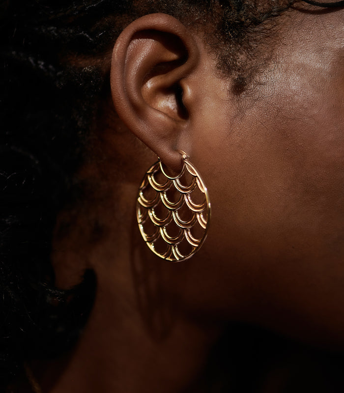 Medium Fish Scales Earrings