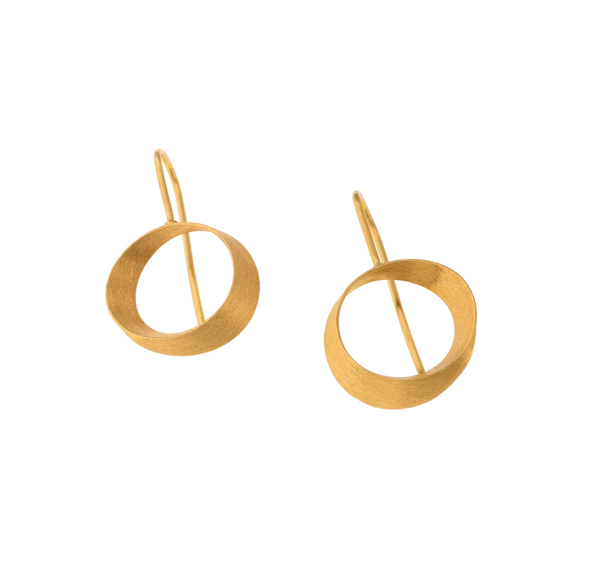 Large Cut Out Oval Drop Earrings