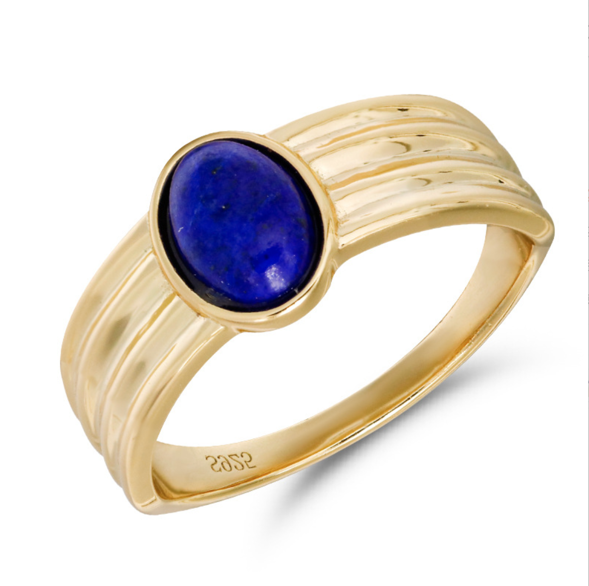 Gold Vermeil Blue Lapis Oval Ring
