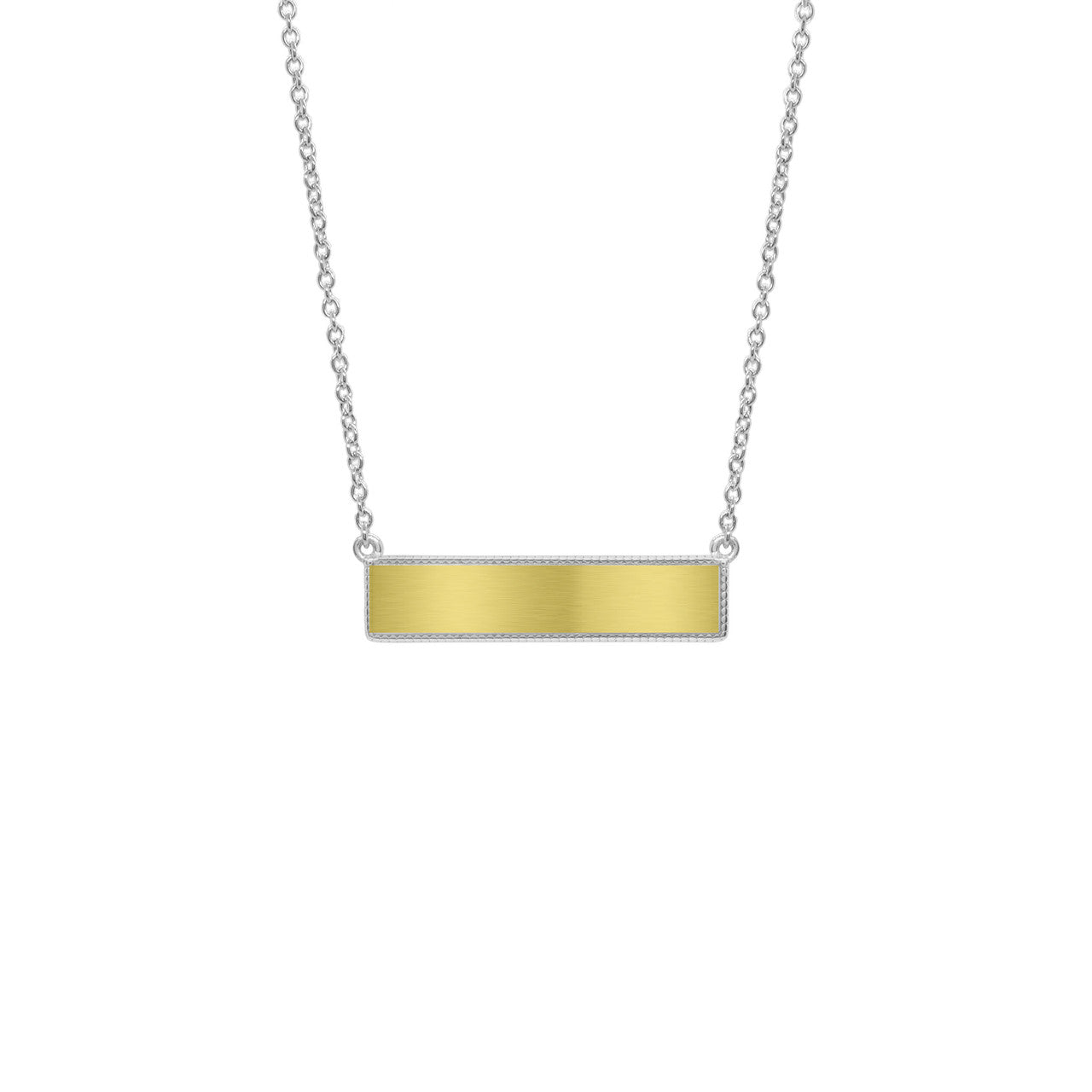 Facade of Balance Bar Reversible Silver Necklace