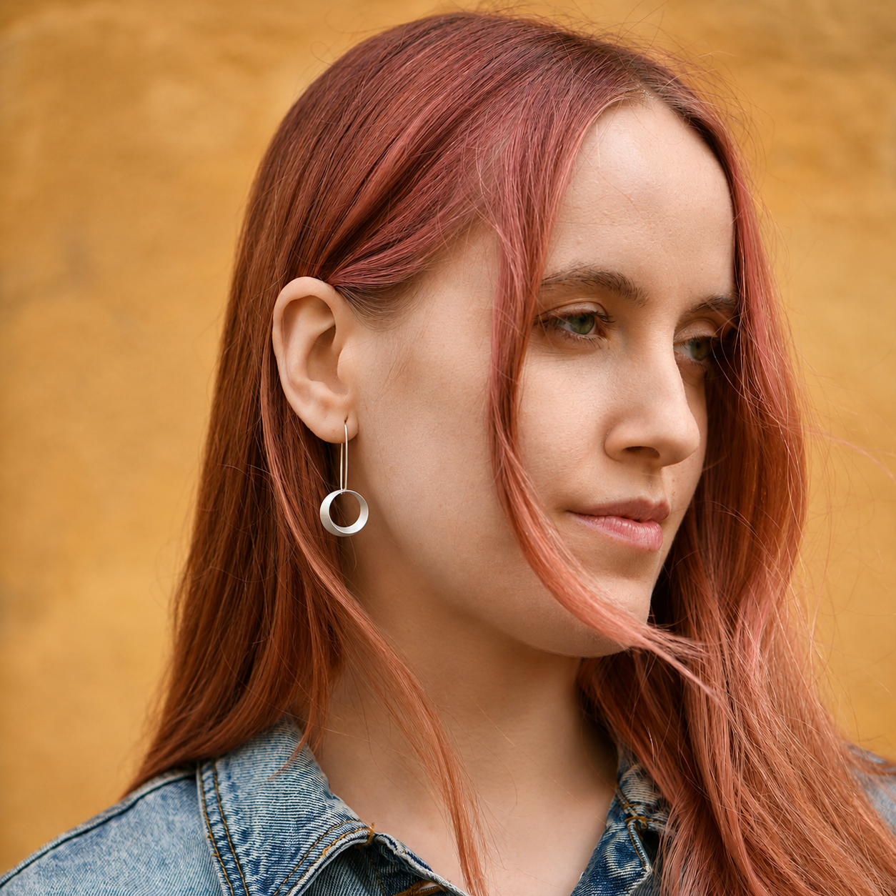 Large Cut Out Oval Drop Earrings