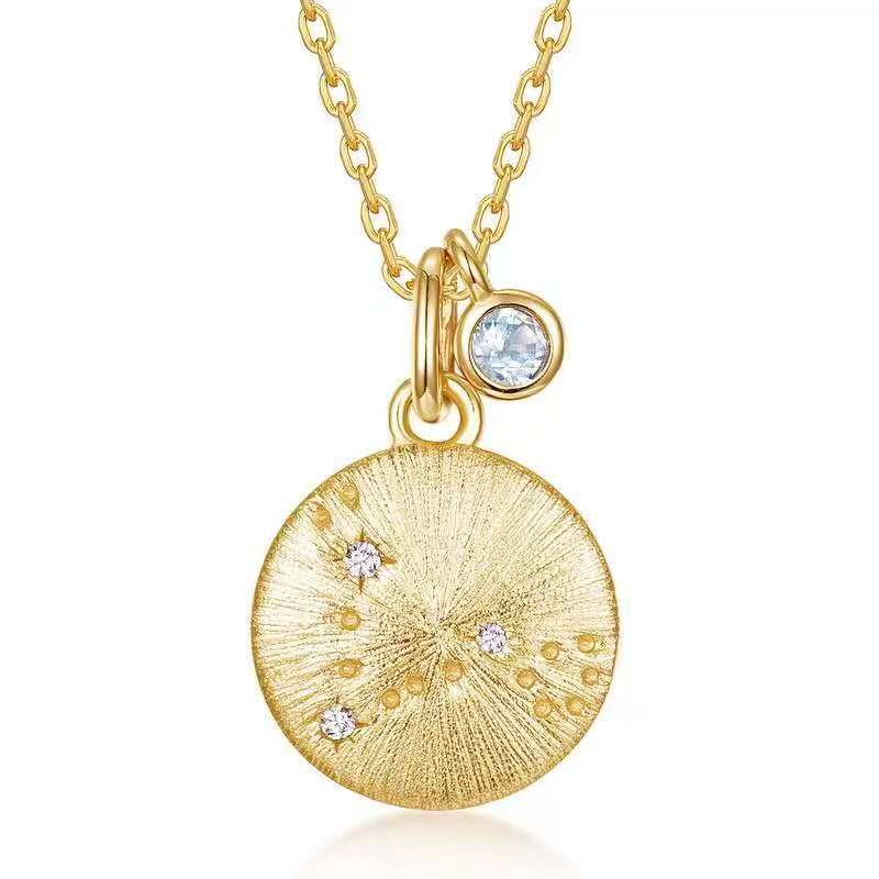 Zodiac Constellation Birthstone Necklace