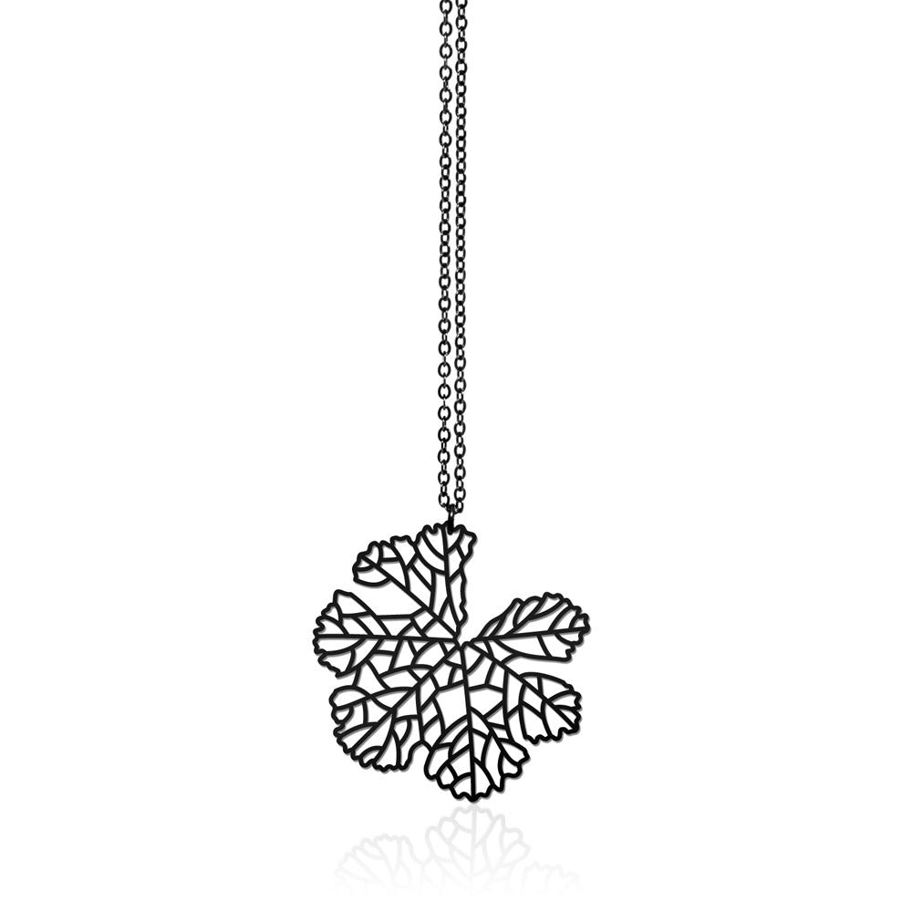 Moorigin_jewellery_necklace_pendant_black_PVD_plating_skeleton_leaf_nature_inspired_jewellery_stainless_steel_made_in_Taiwan