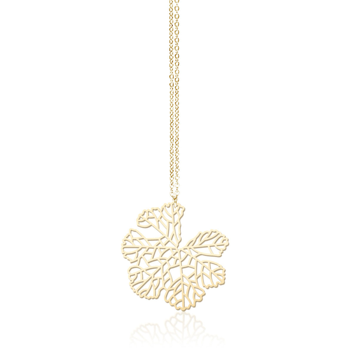 Moorigin_jewellery_necklace_pendant_gold_PVD_plating_stainless_steel_skeleton_leaf_nature_inspired_made_in_Taiwan