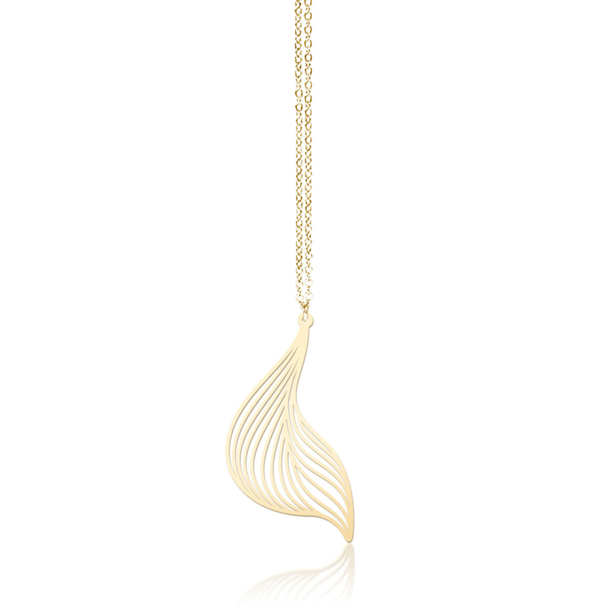 Moorigin_jewellery_necklace_pendant_gold_PVD_plating_stainless_steel_soft_curve_lightweight_made_in_Taiwan