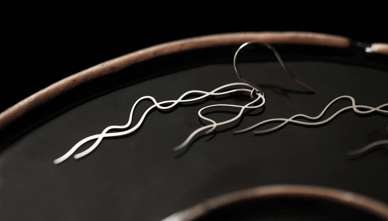 Moorigin Usneoides Drop Earrings Silver