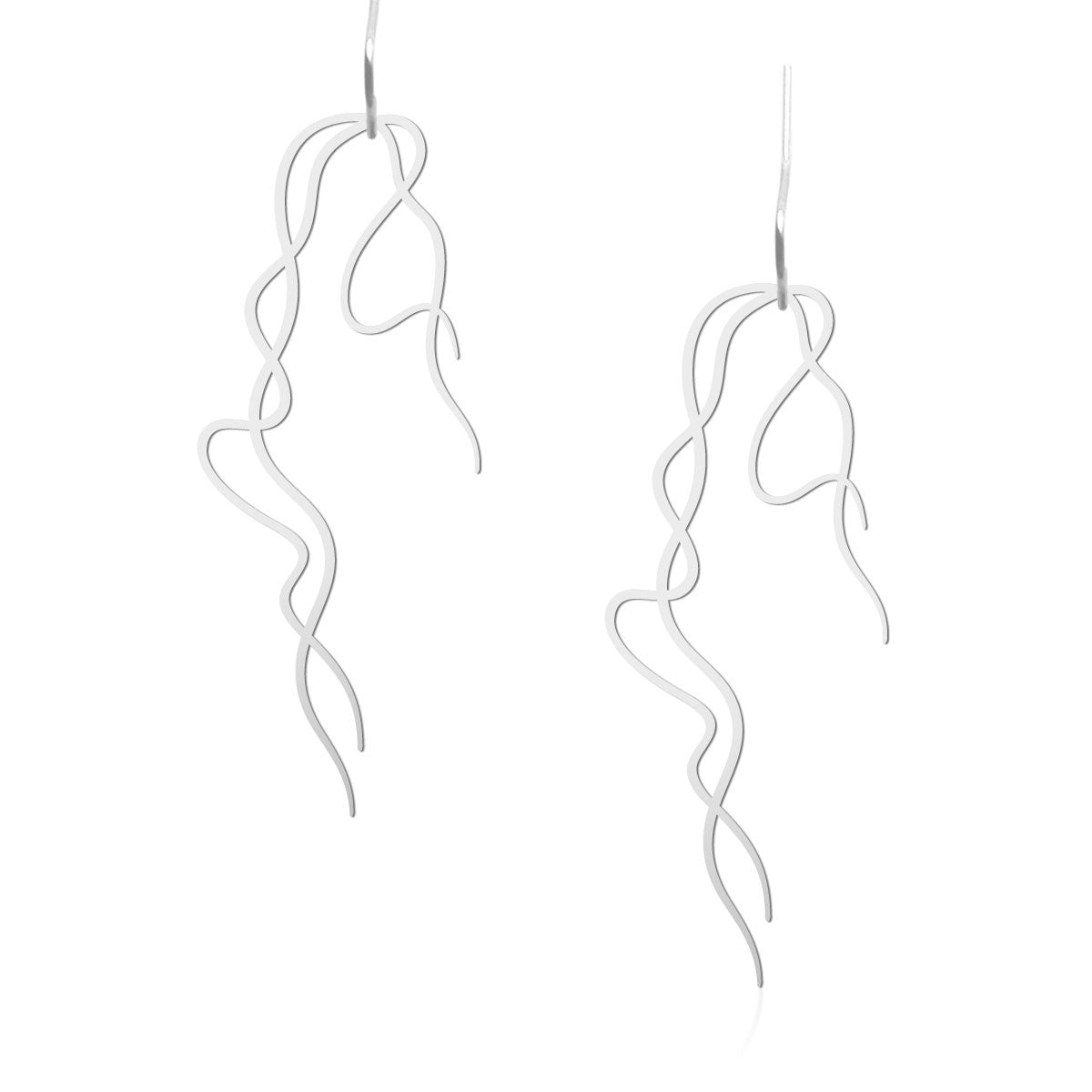 Moorigin Usneoides Drop Earrings Silver