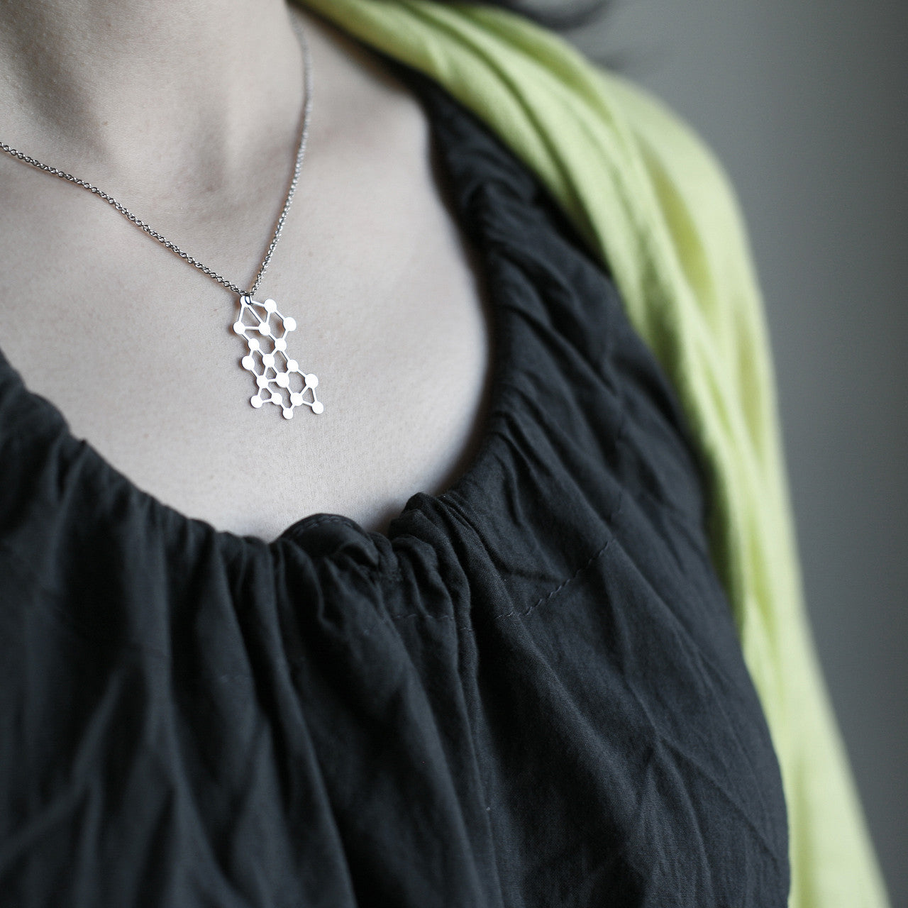 Moorigin_laser_cut_jewellery_stainless_steel_dots_pendant_necklace_lightweight_jewellery
