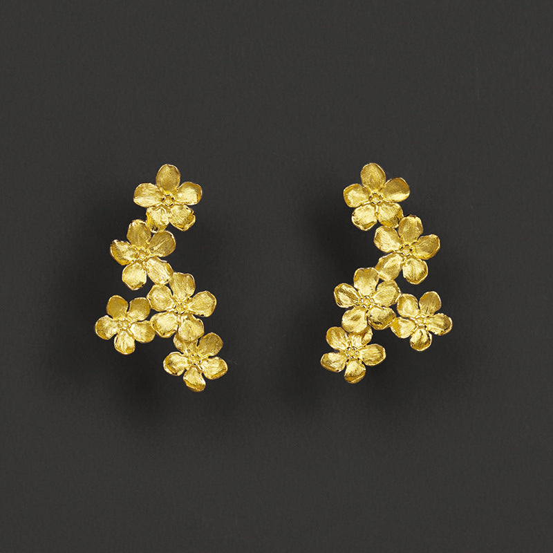 Flower Bouquet Stud Drop Earrings