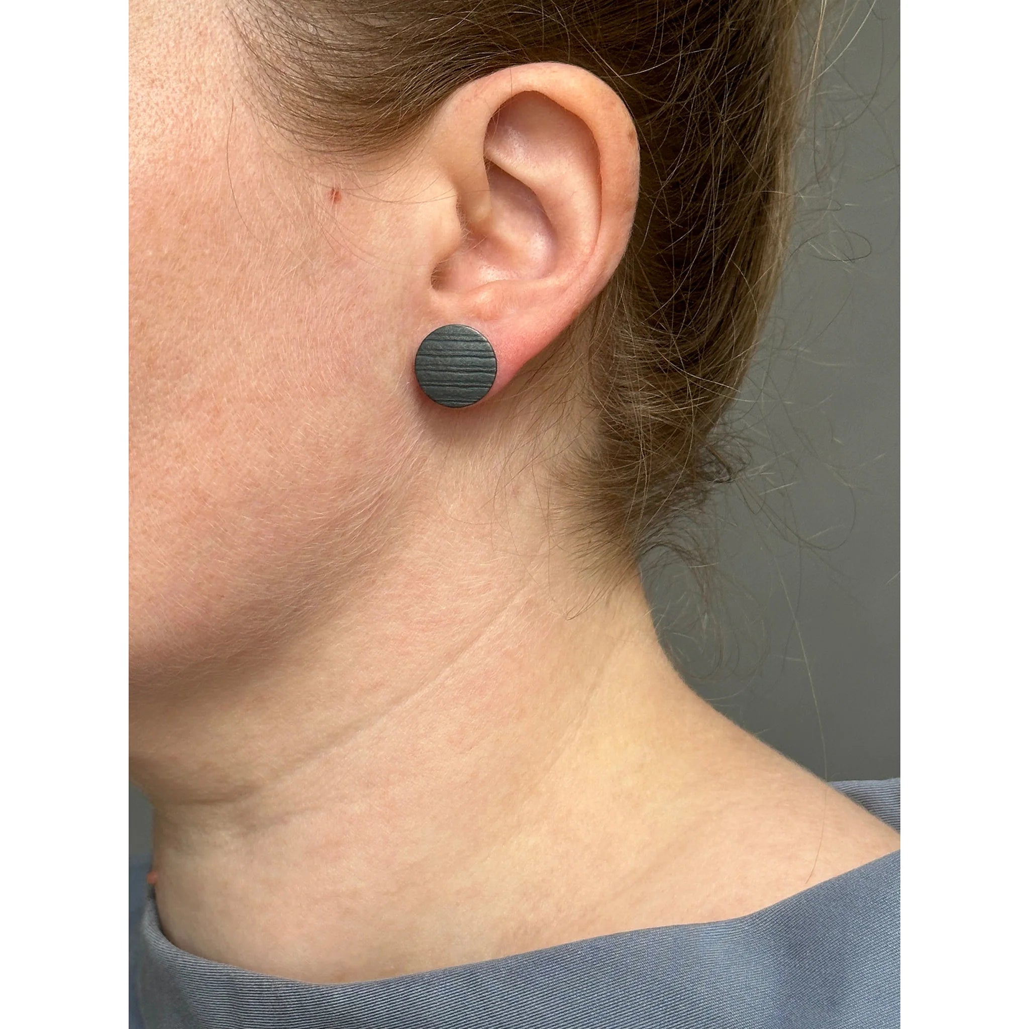 Colourful Reversible Oxidised Stud Earrings - Green/Turquoise