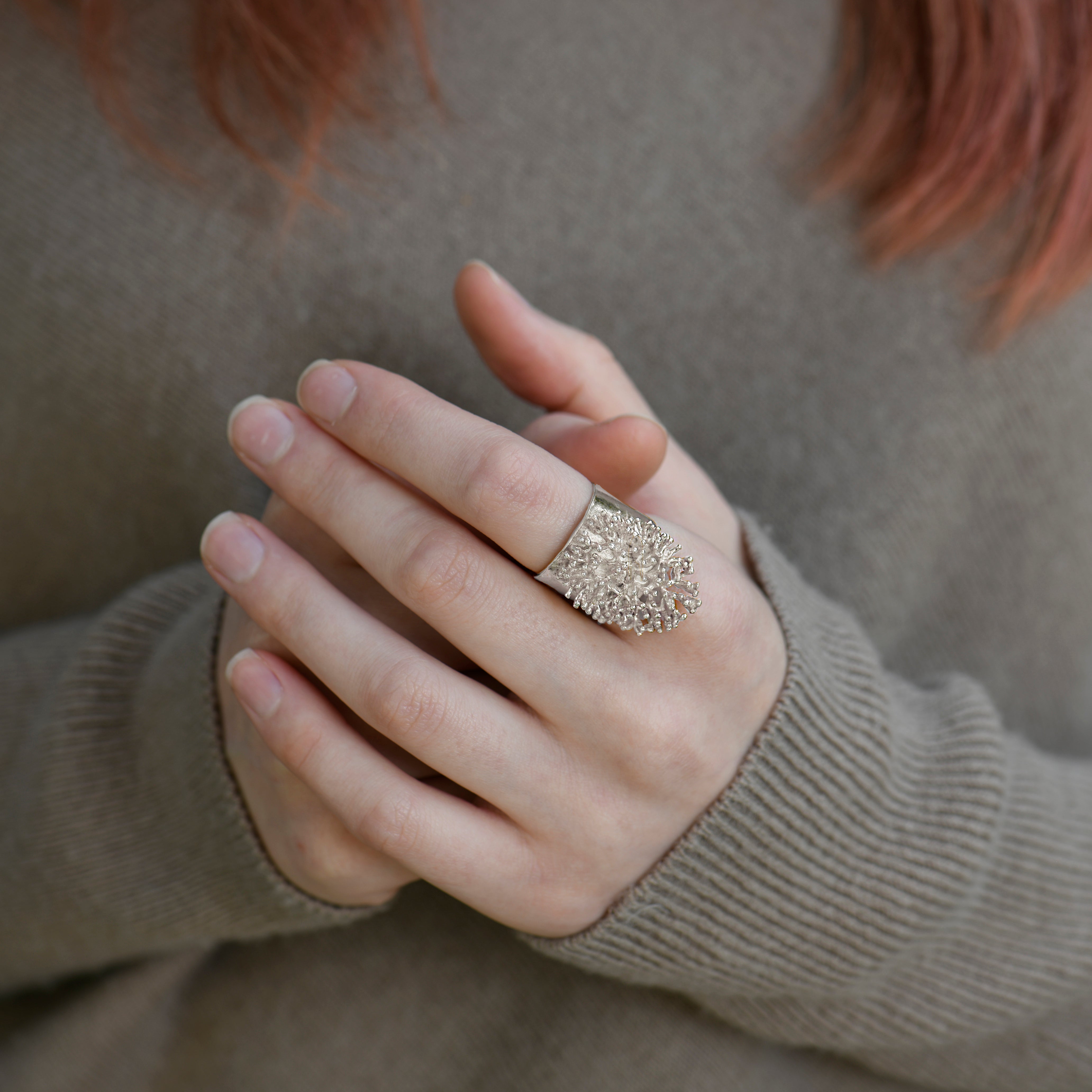 Sterling Silver Coral Reef Ring