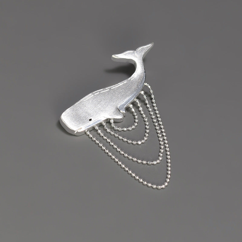 Whale & Chain Brooch