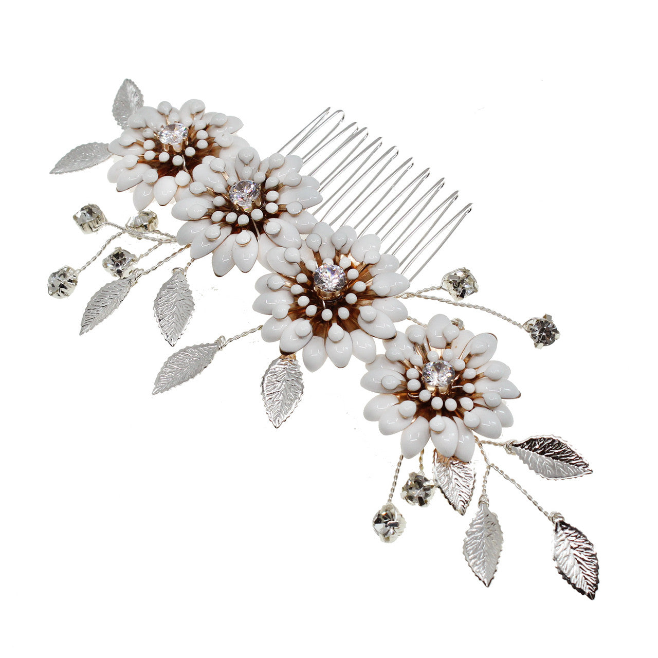 hair_comb_bridal_hair_accessories_wedding_accessories_floral_flowery_leafy_silver_bohemian_rustic