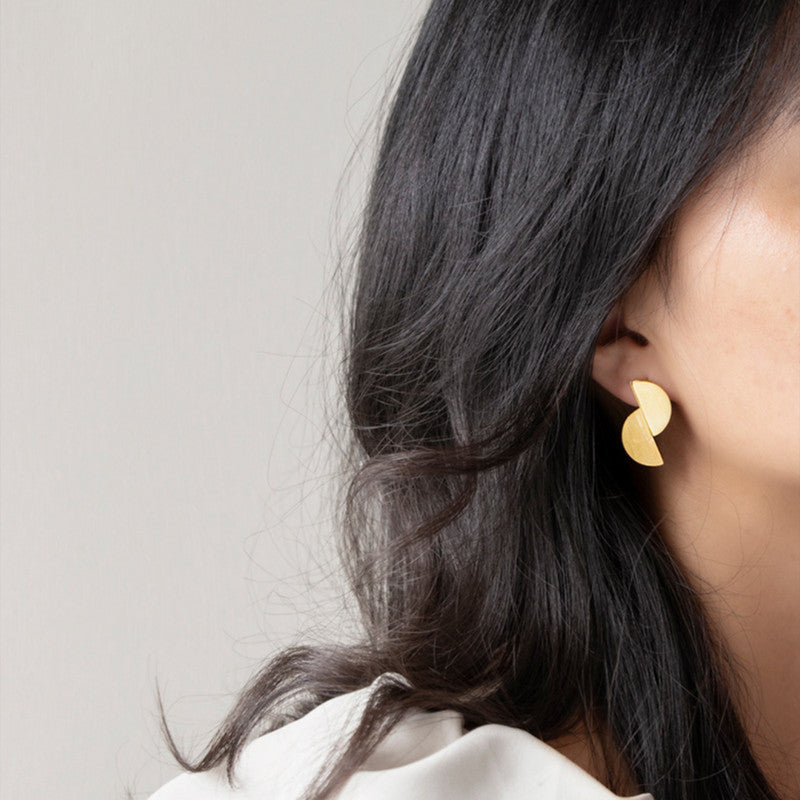 Sterling Silver Or Gold Plated Split Circle Earrings