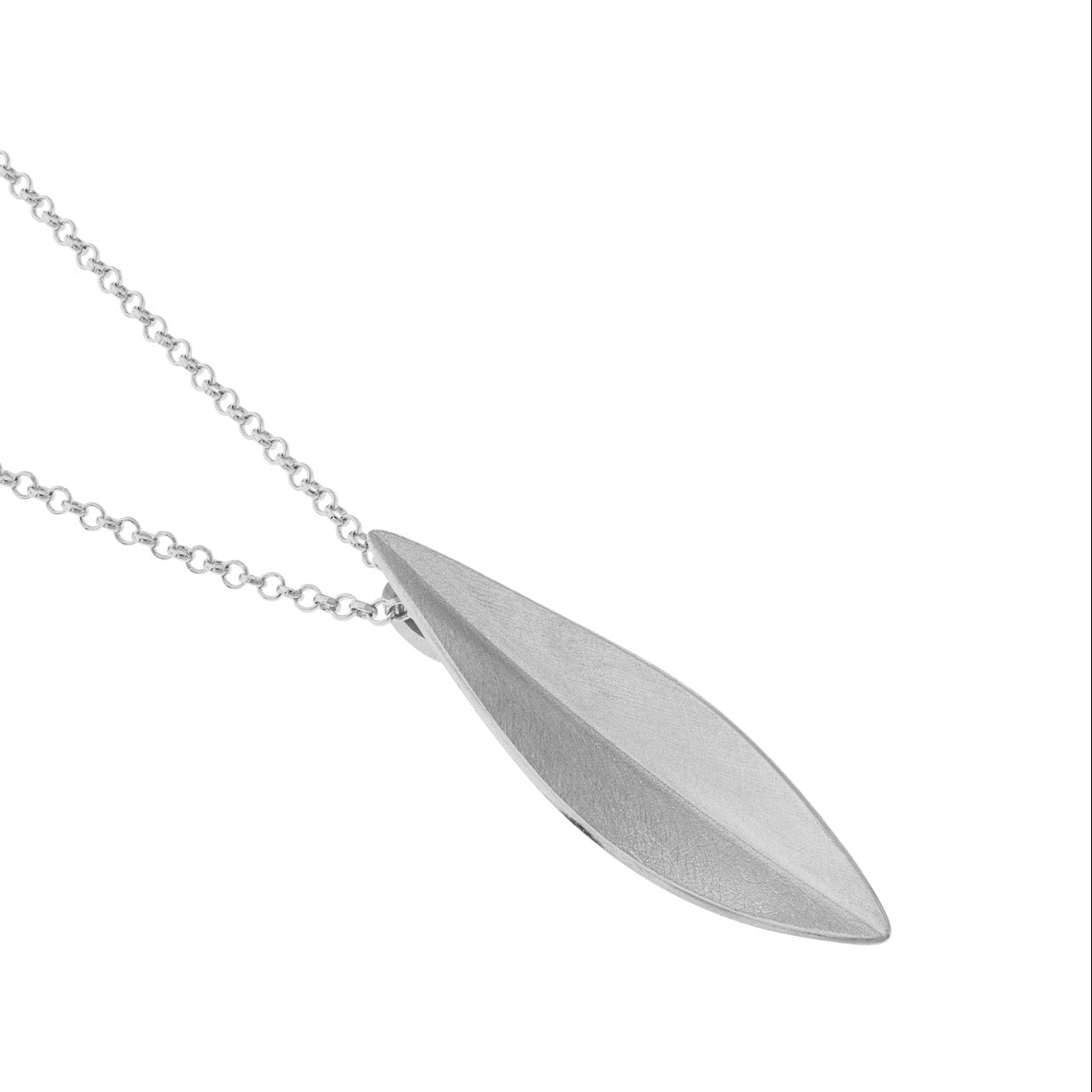 Sterling Silver Small Willow Leaf Necklace