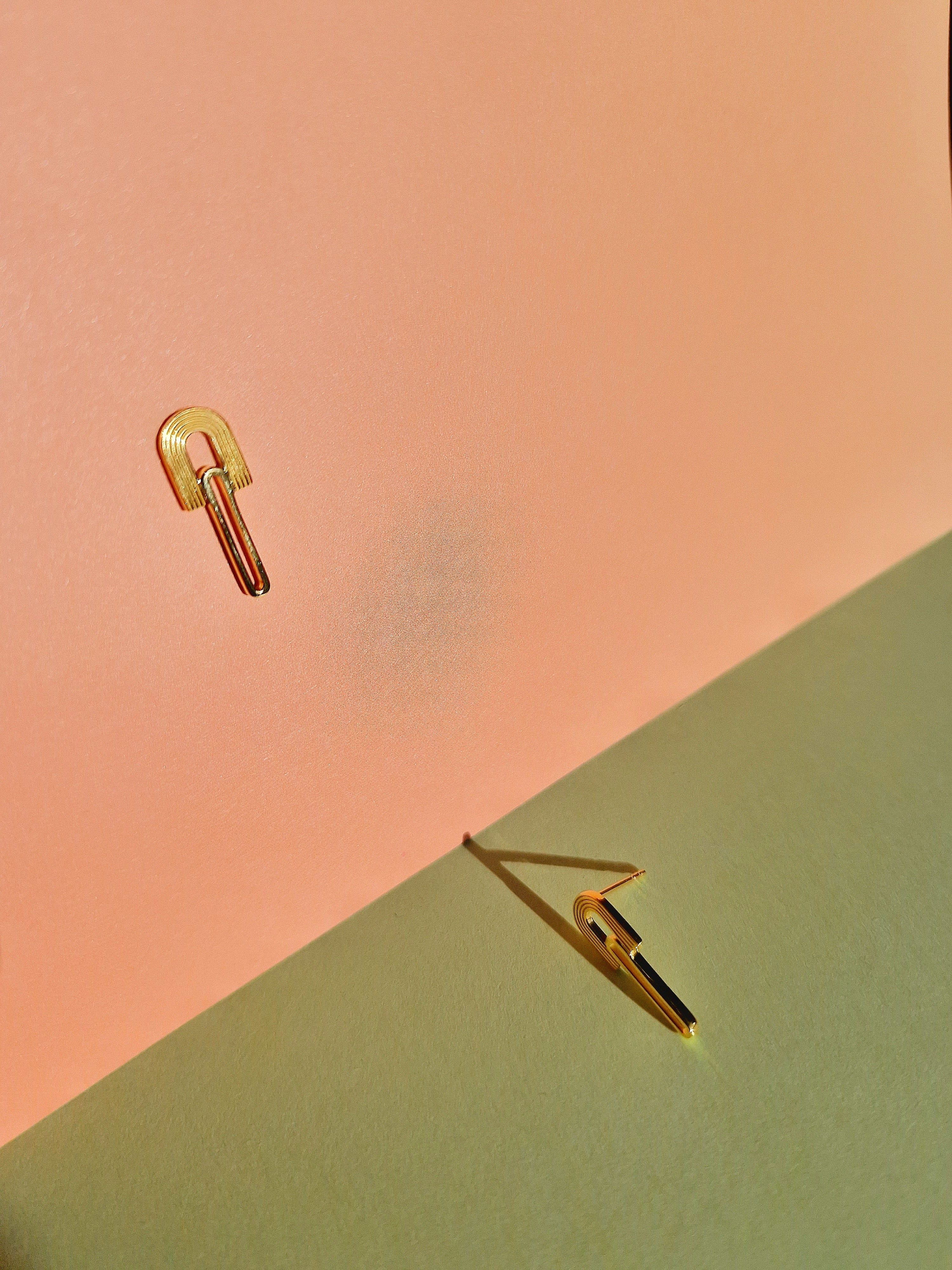 Rainbow Gold Stud Earrings