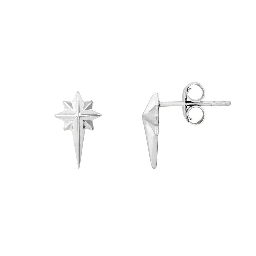 Rising Star Silver Stud Earrings