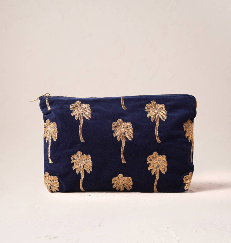 Elizabeth Scarlett Gold Palm Everyday Pouch