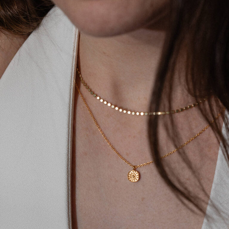 Gold Antique Coin Necklace