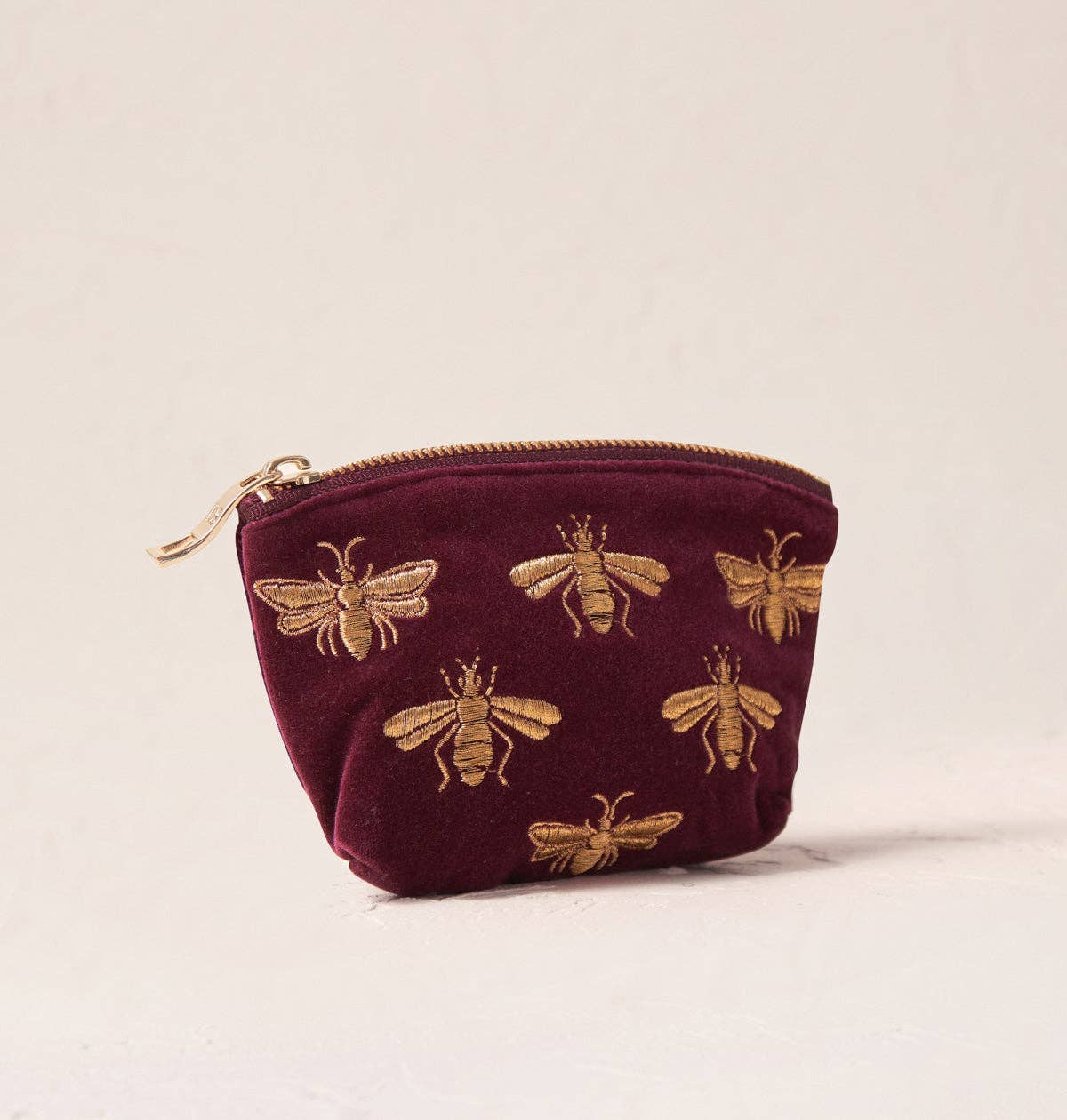 Honey Bee Plum Coin Purse