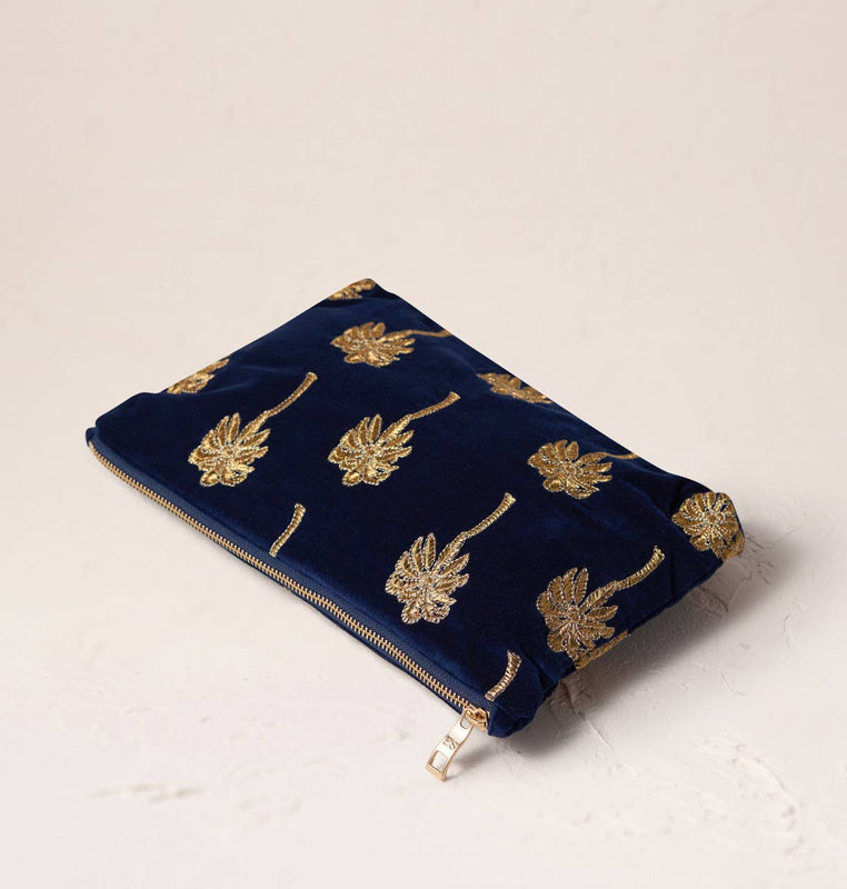 Elizabeth Scarlett Gold Palm Everyday Pouch