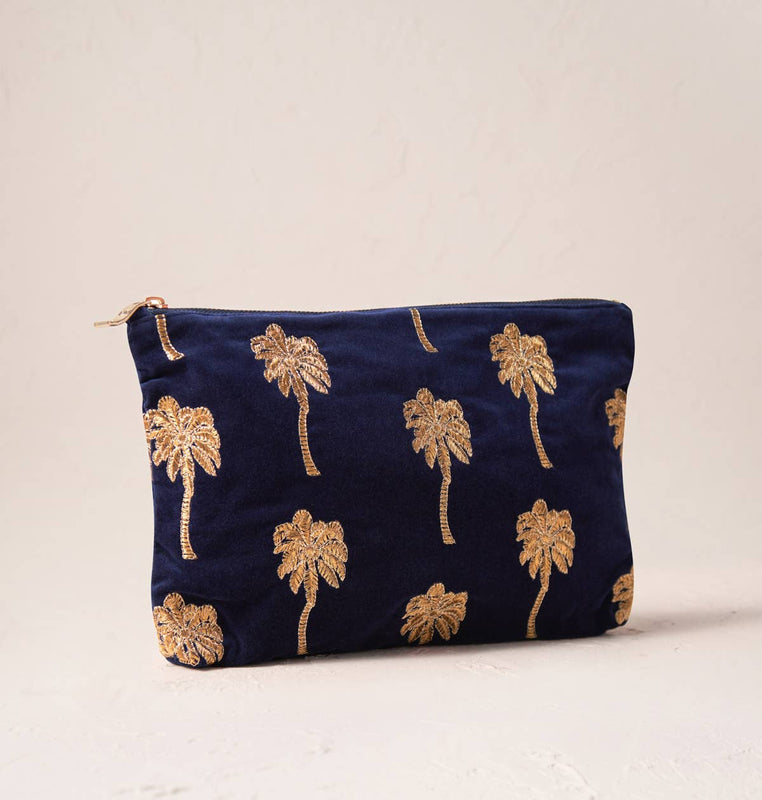 Elizabeth Scarlett Gold Palm Everyday Pouch
