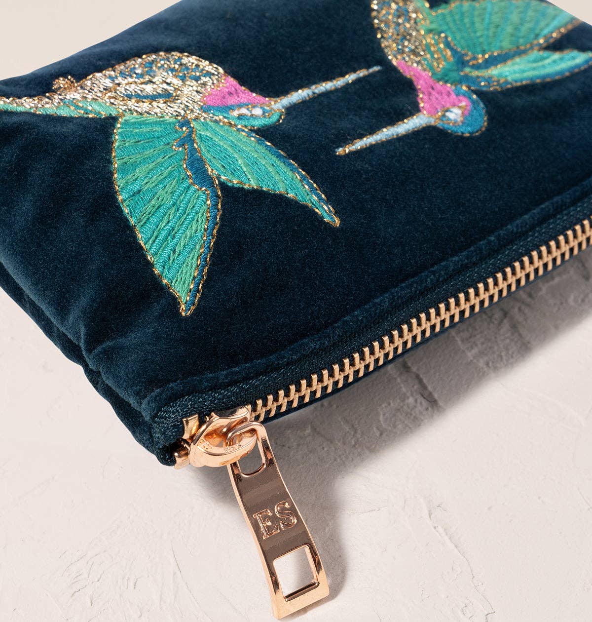 Hummingbird Coin Purse: Ink Blue / Velvet