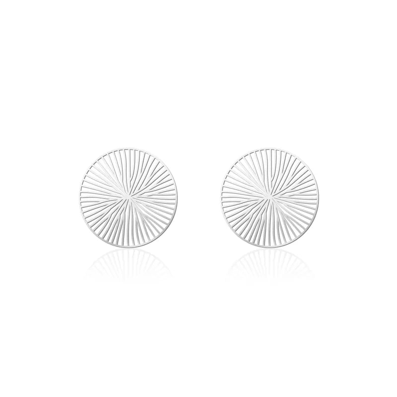 Mushroom Stud Earrings - Silver